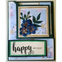 Happy birthday_3 small blue flowers_fun fold